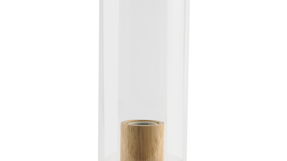 Momax Wooden Lamp Stand with Glass Cover Dome