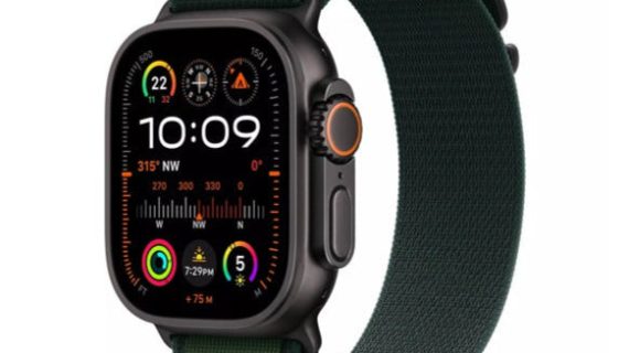 Apple Watch Ultra 2 (2024) - 49mm - GPS + Cellular - Black Titanium Case - Alpine Loop - L | Dark Green