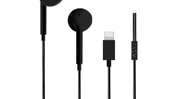 Asli Global SoundPods Mono Double Earphone with Lightning Connector, 1.2m | Black