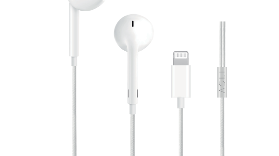 Asli Global SoundPods Mono Double Earphone with Lightning Connector, 1.2m | White