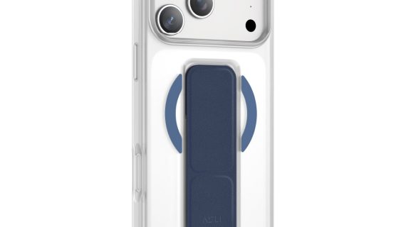 Asli Global MagTrox Gravitas MagSafe Leather Grip Case for iPhone 17 Pro | Blue