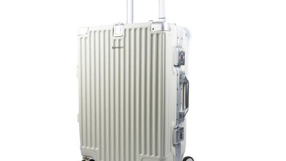 90 Percent 4 Wheels ABS Aluminum Frame 24 Inch Suitcase | White