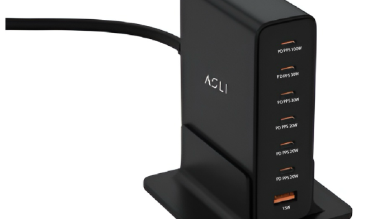 Asli Global Turboxis Series 235W Gan-7-Port Fast Charging Station With Power Delivery & PPS | Black