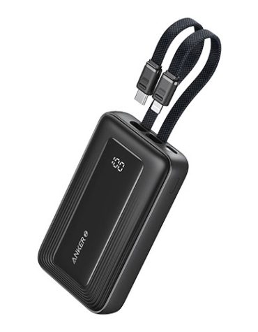 Anker Zolo Power Bank (10K, Built-In USB-C and Lightning Cable) -