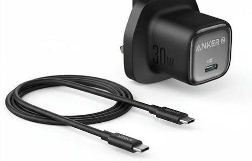 Anker Zolo Charger 30W, PD 3.0 With USB-C to USB-C Cable - Black | B2698K11